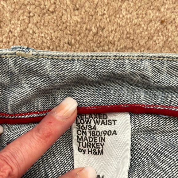 H&M Mens “&DENIM” relaxed low waist men’s jeans size 36/34 - Picture 5 of 7